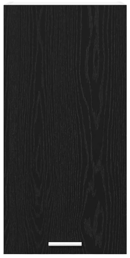 vidaXL Κρεμαστό ντουλάπι Riga Μαύρος Δρυς και Λευκό 40 x 31 x 80 εκ.