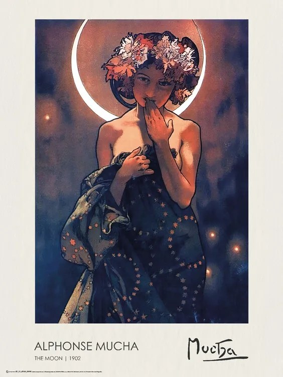 Αφίσα The Moon (The Moon and The Stars Series) 1902, Alphonse Mucha