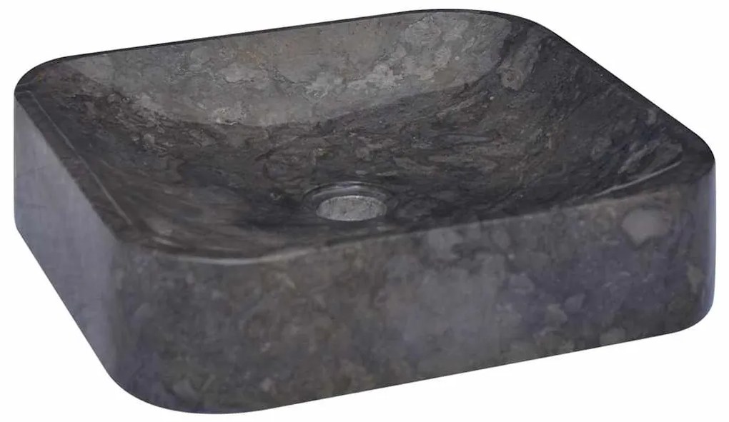 vidaXL Νιπτήρας Μαύρος 40 x 40 x 10 εκ. Μαρμάρινος