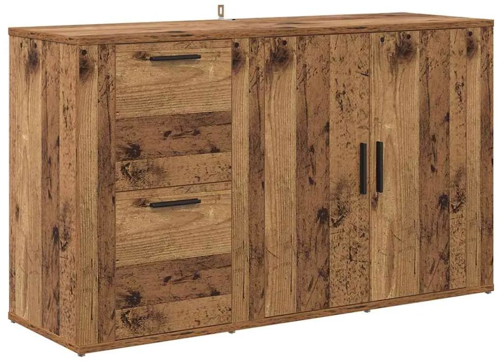 vidaXL με συρτάρι Παλαιό ξύλο 100 x 33 x 59.5 εκ Επεξεργασμένο ξύλο