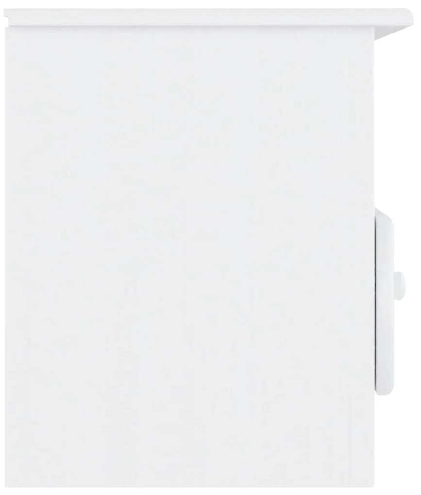vidaXL Έπιπλο Τηλ. Συρτάρια ALTA Λευκό 100x35x41 εκ. Μασίφ Ξύλο Πεύκου
