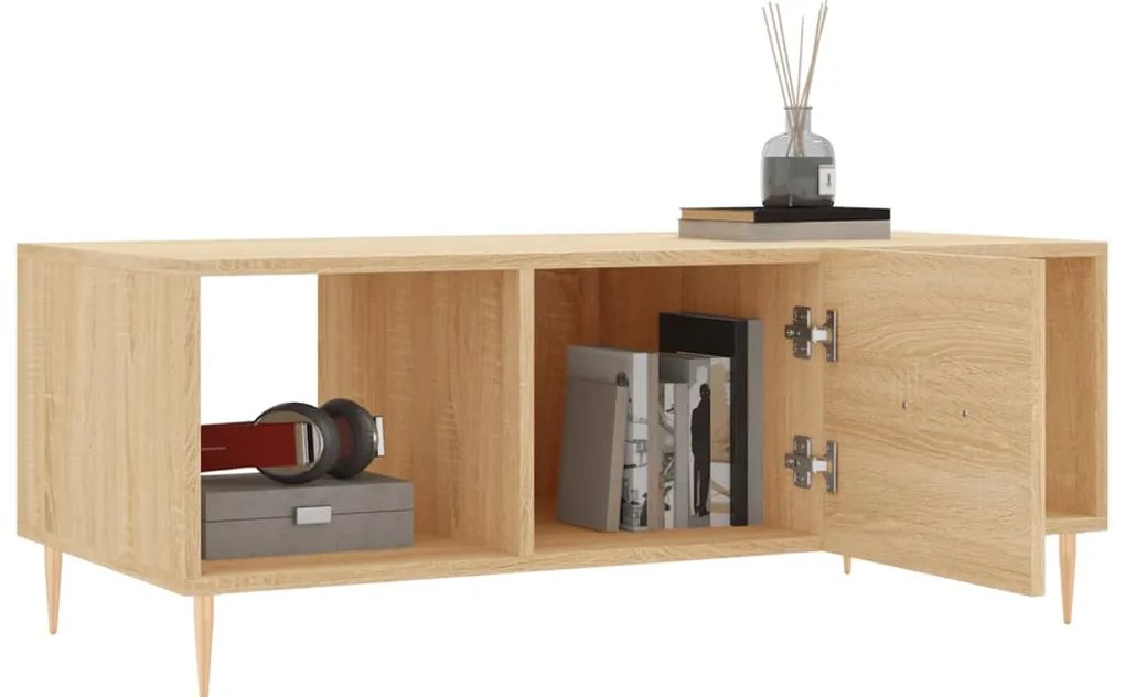 vidaXL Τραπεζάκι Σαλονιού Sonoma Δρυς 102x50x40 εκ. από Επεξεργ. Ξύλο