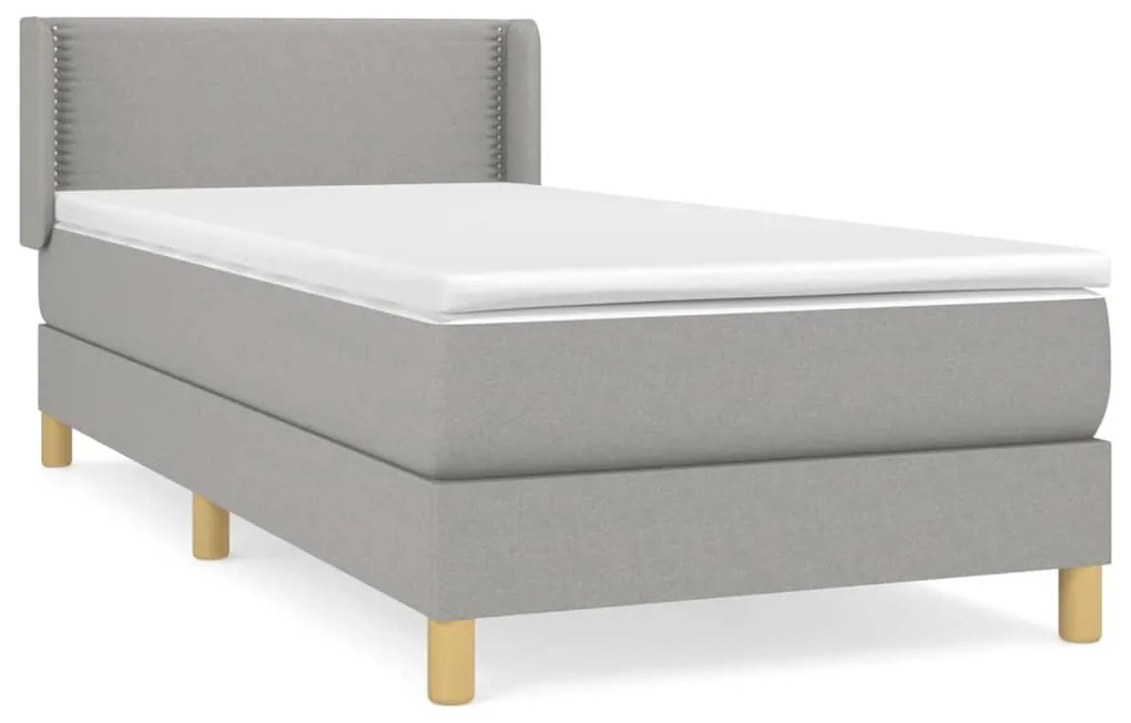 ΚΡΕΒΑΤΙ BOXSPRING ΜΕ ΣΤΡΩΜΑ ΑΝΟΙΧΤΟ ΓΚΡΙ 100X200 ΕΚ. ΥΦΑΣΜΑΤΙΝΟ 3130169