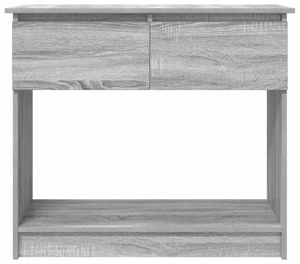 vidaXL Τραπέζι κονσόλας με συρτάρια Γκρι Sonoma 85,5x38,5x74,5 cm