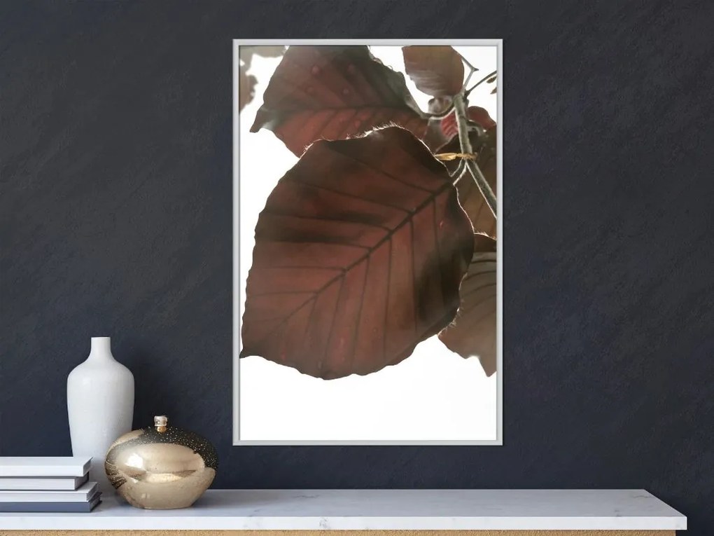 Αφίσα - Burgundy Tilia Leaf - 20x30 - Χρυσό - Χωρίς πασπαρτού