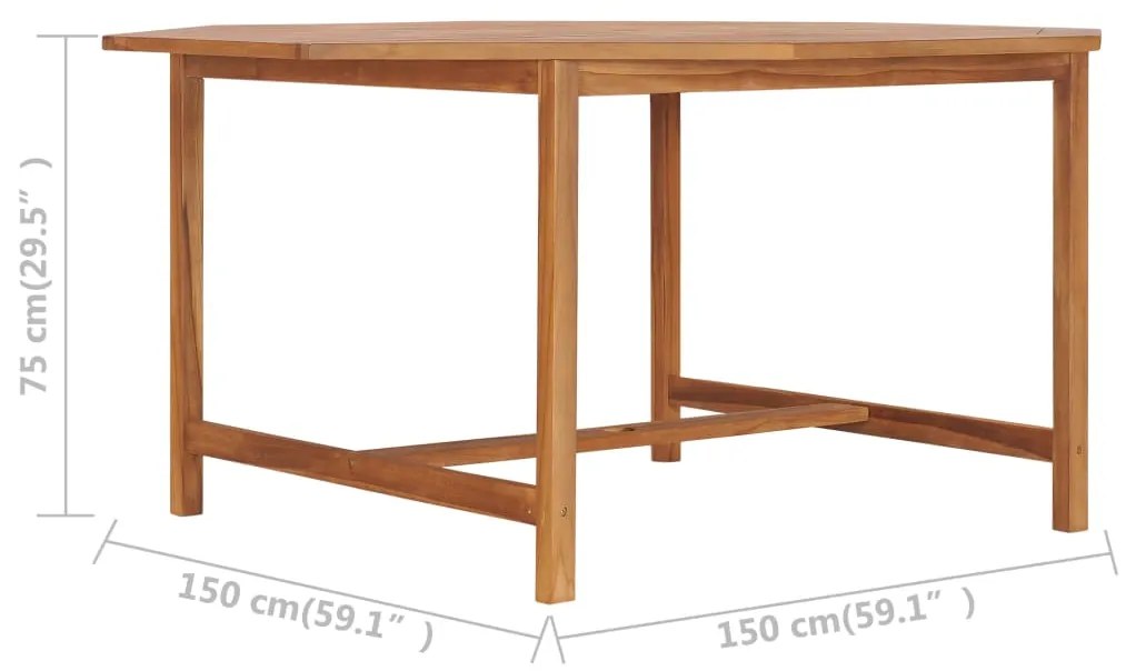 ΤΡΑΠΕΖΙ ΚΗΠΟΥ 150 X 150 X 75 ΕΚ. ΑΠΟ ΜΑΣΙΦ ΞΥΛΟ TEAK 49009