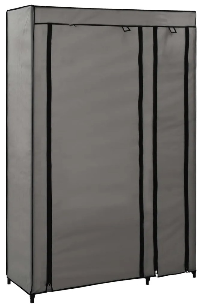 Ντουλάπα Αναδιπλούμενη Γκρι 110 x 45 x 175 εκ. Υφασμάτινη