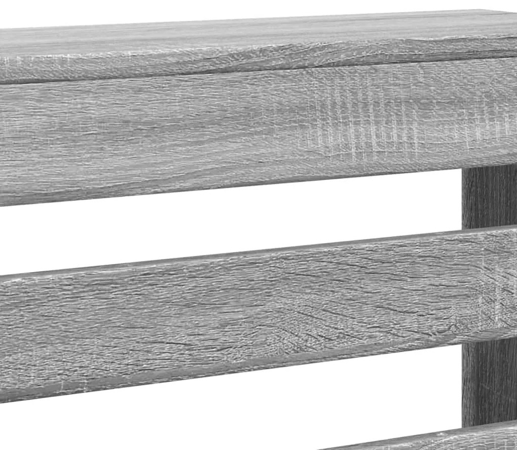 vidaXL Κάλυμμα Καλοριφέρ Γκρι Sonoma 104x20x82εκ Επεξεργασμένο Ξύλο