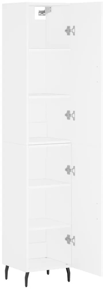 vidaXL Ντουλάπι Λευκό 34,5 x 34 x 180 εκ. από Επεξεργασμένο Ξύλο