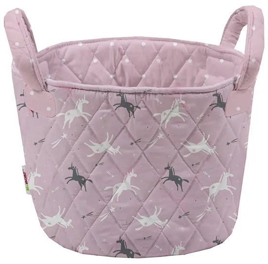 Καλάθι Καλλυντικών (Φ22x18) Minene Pink Unicorn