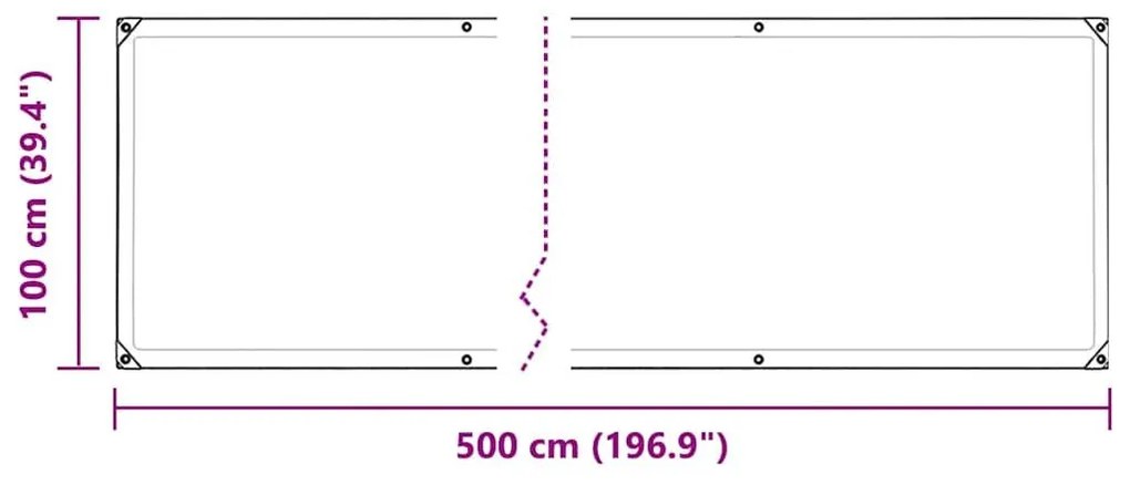 Κάλυμμα φυτών με οπές 1x5 m PVC