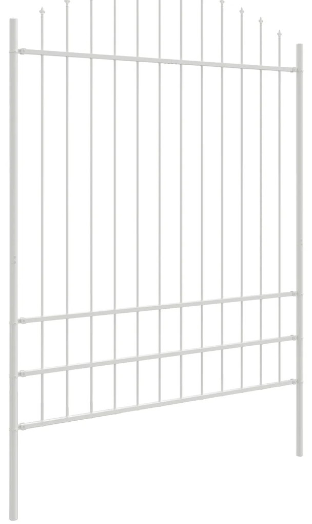 vidaXL Φράχτης Κήπου με Hoop Top Λευκό 5.1x2μ από Χάλυβα