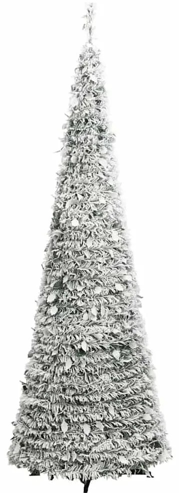 vidaXL Χριστουγεννιάτικο Δέντρο Τεχνητό Pop-up με Χιόνι 200 LED 210εκ.