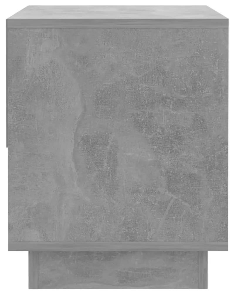 Κομοδίνο Γκρι του Σκυροδέματος 45 x 34 x 44 εκ. από Μοριοσανίδα - Γκρι