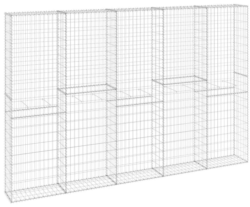 vidaXL Συρματοκιβώτιο Τοίχος 300x30x200 εκ. Γαλβαν.Χάλυβας + Καλύμματα