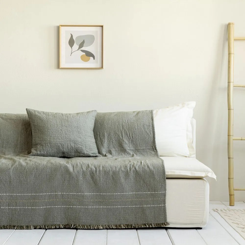Ριχτάρι Azura Khaki Nima Διθέσιο 180x240cm Βαμβάκι-Πολυέστερ
