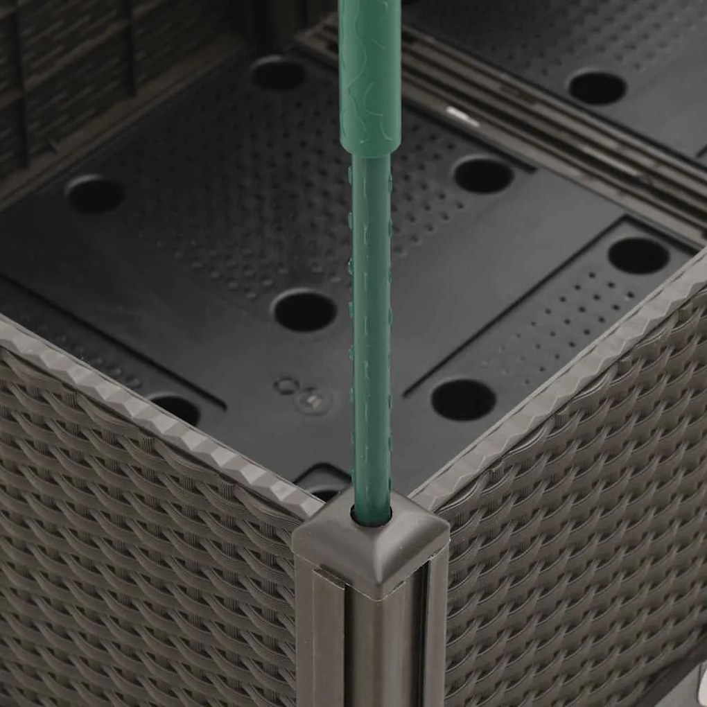 vidaXL Ζαρντινιέρα Κήπου με Καφασωτό Καφέ 160 x 120 x 142,5 εκ. από PP