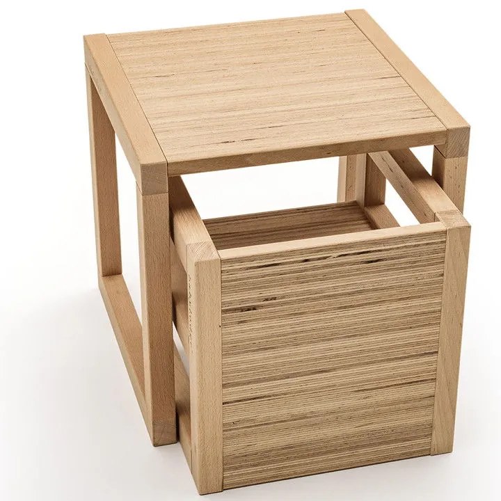 Cubotto Premium Τραπεζακι Montessori Μπεζ 39x39x39cm