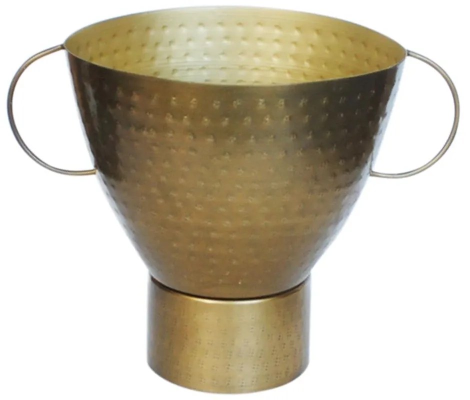 Διακοσμητικό Μπολ Με Χερούλια 00.07.72029 31x22,5x24,5cm Gold Μέταλλο