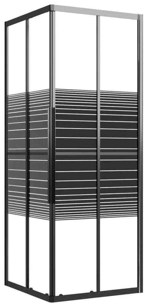 Καμπίνα Ντουζιέρας με Ρίγες Μαύρη 80 x 80 x 180 εκ. από ESG