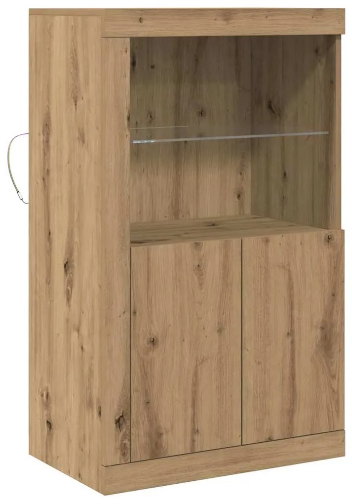 vidaXL Βοηθητικό ντουλάπι artisan δρυς 60.5 x 37 x 100 εκ