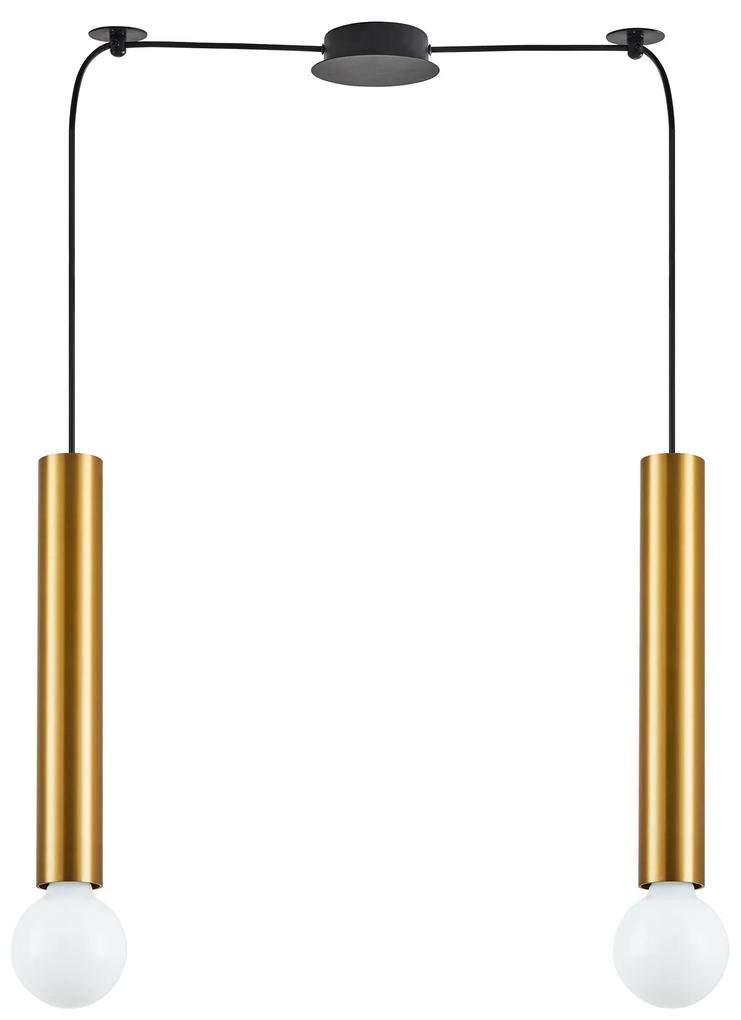 Φωτιστικό Οροφής  SE21-GM-5-BL2 ADEPT TUBE GOLD MATT Gold Matt Pendant+ - Μέταλλο - 77-8681