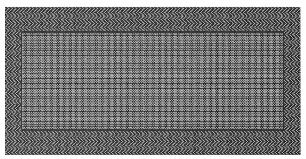 vidaXL Χαλί εξωτερικού χώρου Μαύρο και γκρι 300 x 600 cm PP