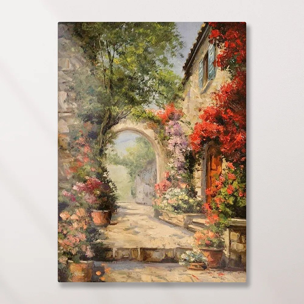 Πίνακας σε καμβά Άνθη στο Σοκάκι KNV2468 45cm x 65cm