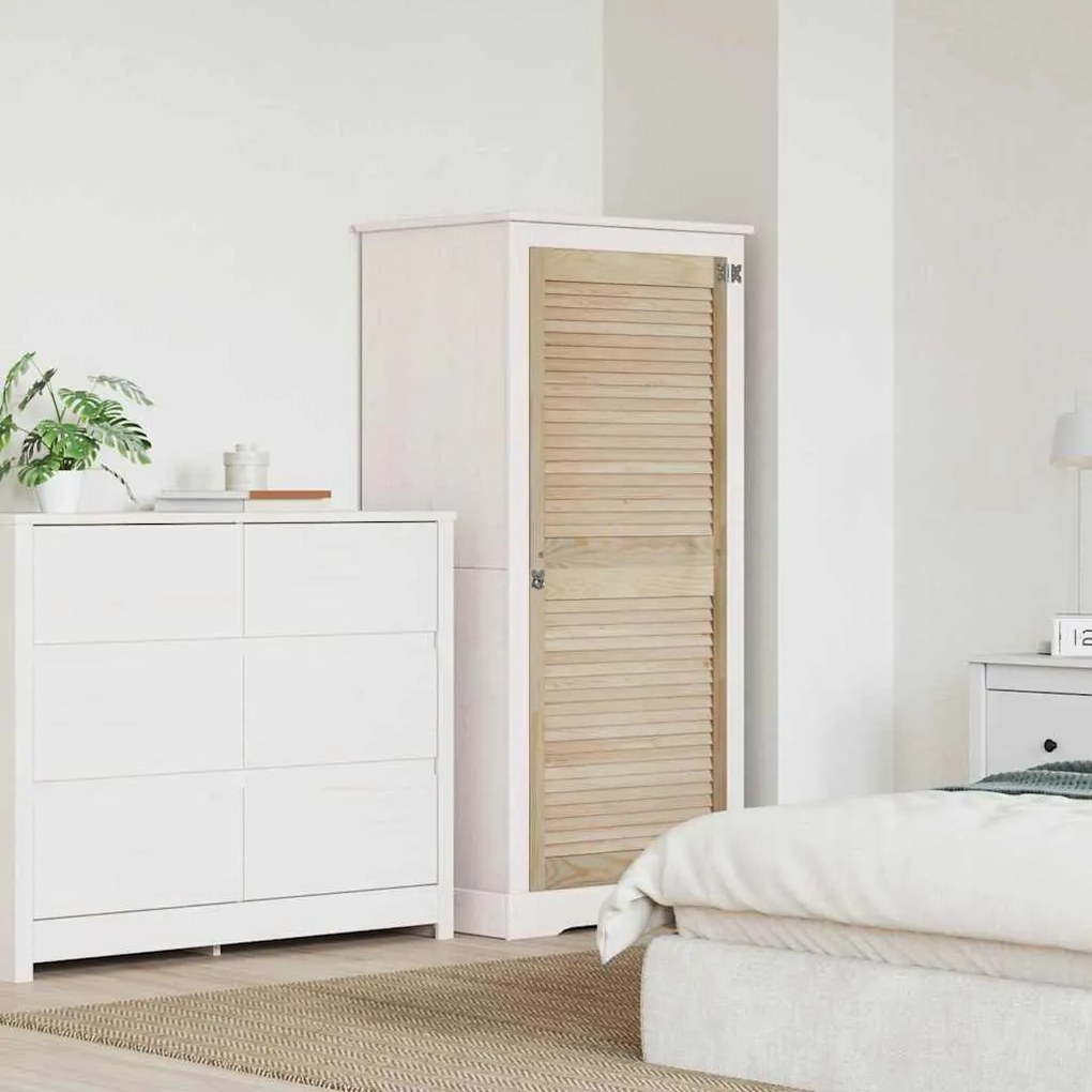 vidaXL Πόρτα Ντουλάπας Φυσικό 140.5 x 2.1 x 49.5 cm Μασίφ ξύλο πεύκου
