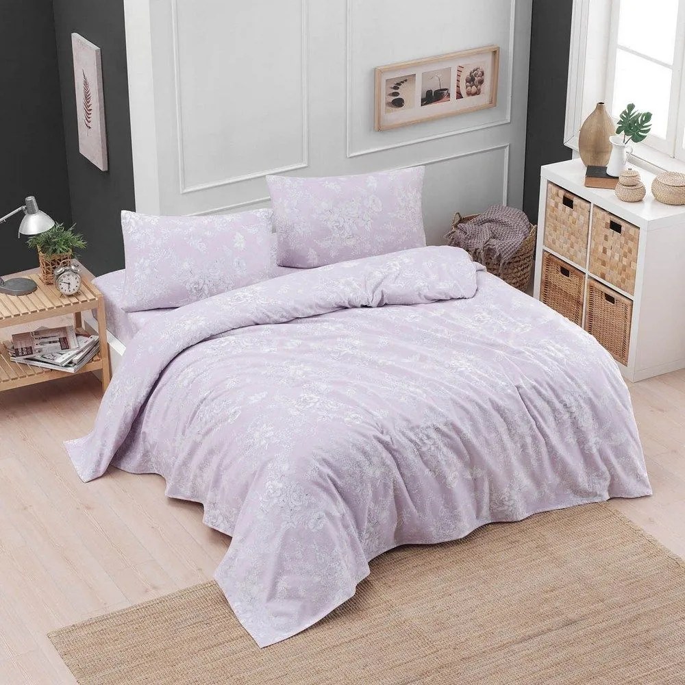 Παπλωματοθήκη Φανελένια Jennifer (Σετ 3τμχ) Purple Ρυθμός Υπέρδιπλo 230x250cm 100% Cotton Flannel