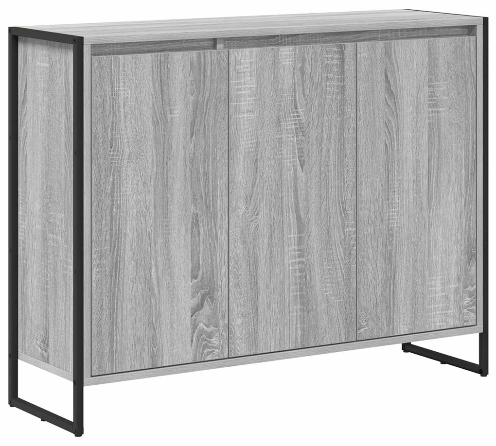 vidaXL Βοηθητικό ντουλάπι Γκρίζο Σονομα 96,5 x 30 x 75 εκ