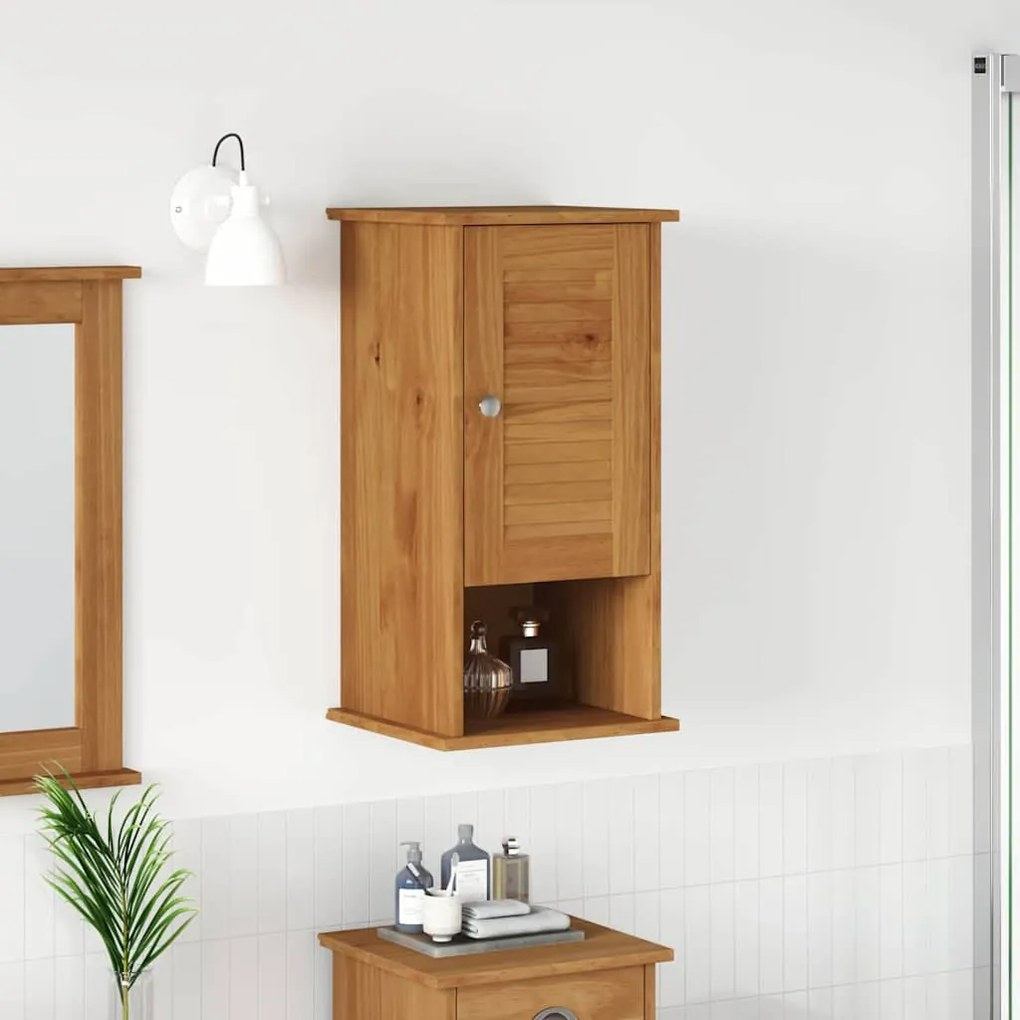 vidaXL Τοίχου Ντουλάπα Μπάνιου VIGO καφέ μελί 37 x 34 x 71.5 εκ.