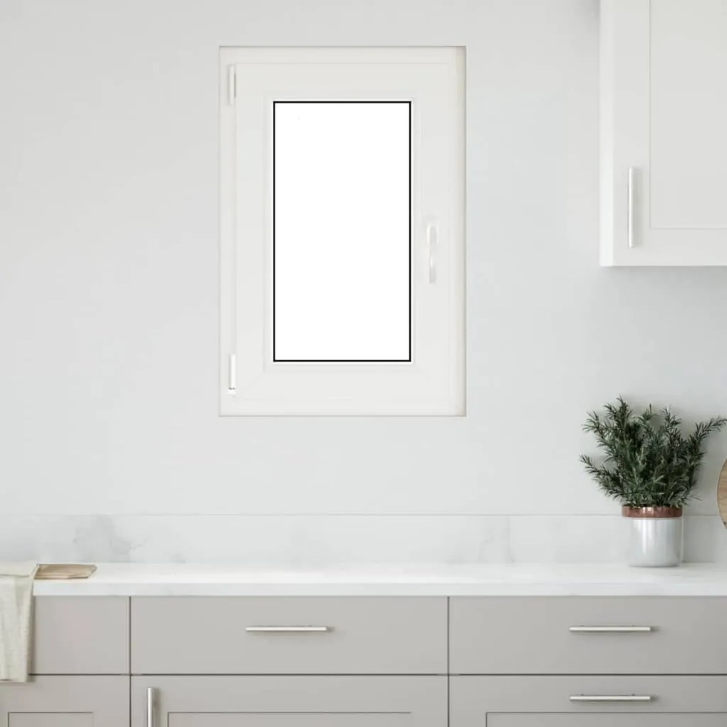 vidaXL Παράθυρο Υπογείου "RISOR" 50x75 εκ. Ανακλινόμενο & Περιστρεφόμενο DIN Αριστερά Λευκό