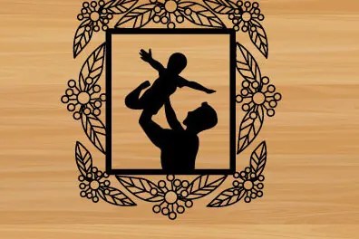 Intra απο ξύλο plywood Χρώμα wenge 3mm-4mm πάχος - διακόσμηση τοίχου με λέιζερ για την ημέρα του πατέρα Δίασταση 40x50 cm INTRAFABR-118416524