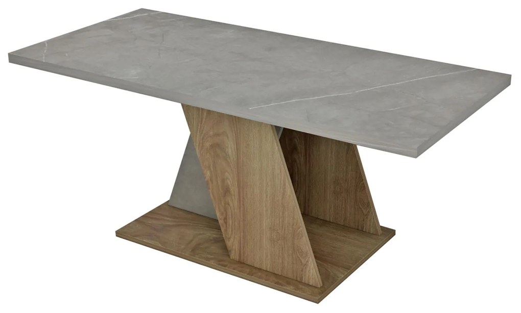 Τραπεζάκι σαλονιού DILE C9528.02 Μελαμίνη σε Stone Texture Γκρί - Φυσικό 110x55x47Υεκ. 110x55x47 εκ.