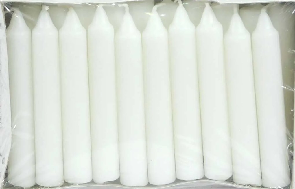 Σετ 20 τεμ. Κεράκια Άσπρα Ø15mm x h9cm  236928