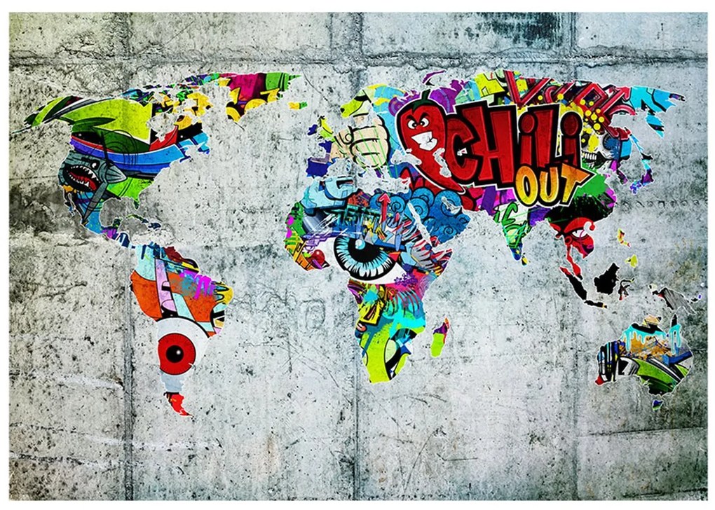 Φωτοταπετσαρία - Map - Graffiti 100x70