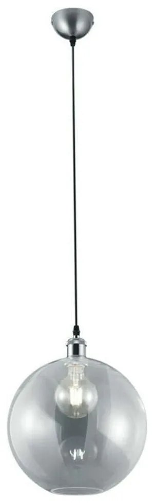 Φωτιστικό Οροφής Dino R30771007 1xE27 28W Φ30 150cm Nickel Mat RL Lighting Μέταλλο,Γυαλί