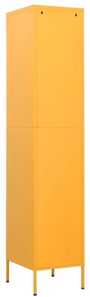 vidaXL Φοριαμός Μουσταρδί 35 x 46 x 180 εκ. από Ατσάλι