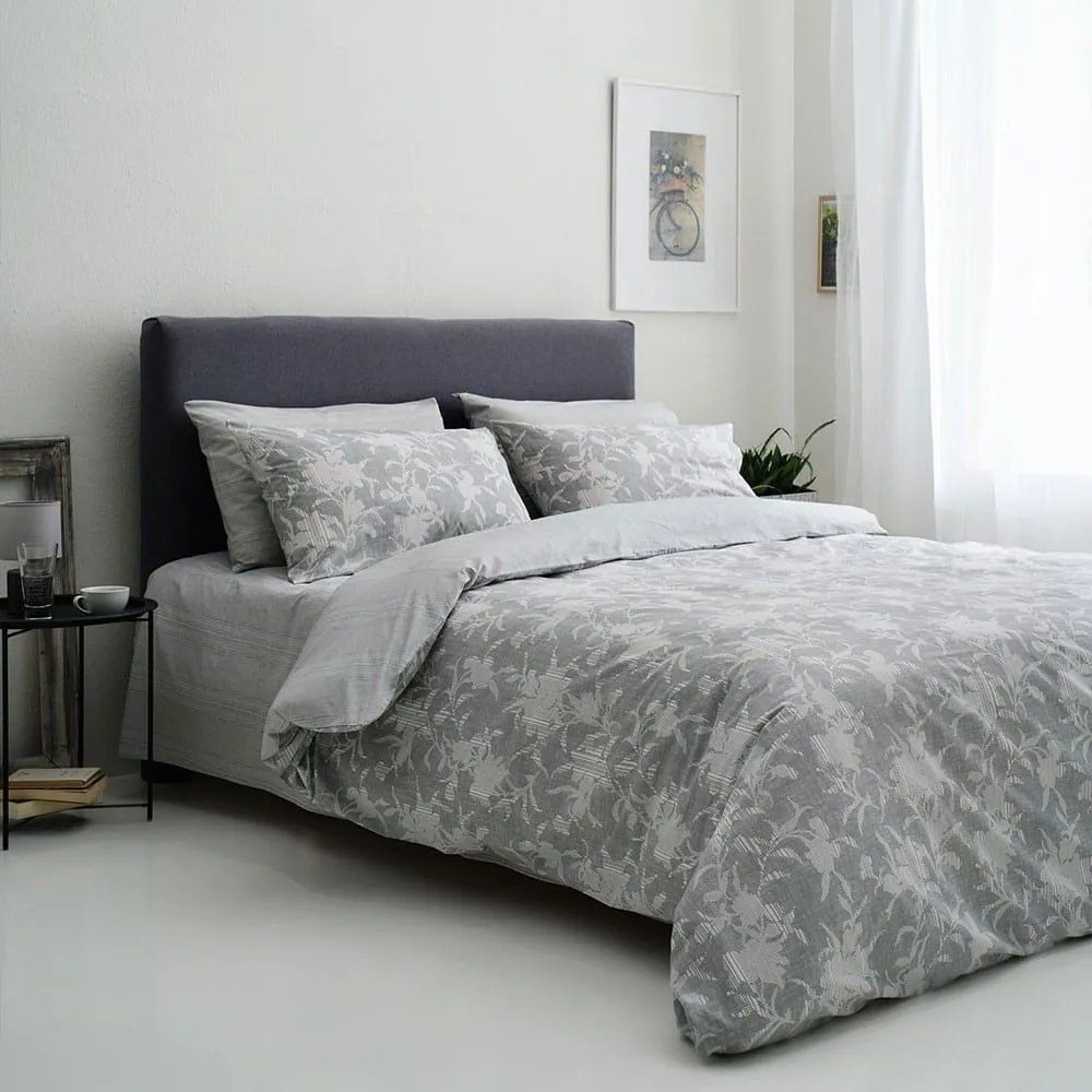 Σεντόνια Nefeli-1 (Σετ 4τμχ) Grey Vesta Home Υπέρδιπλο 240x260cm 100% Βαμβάκι