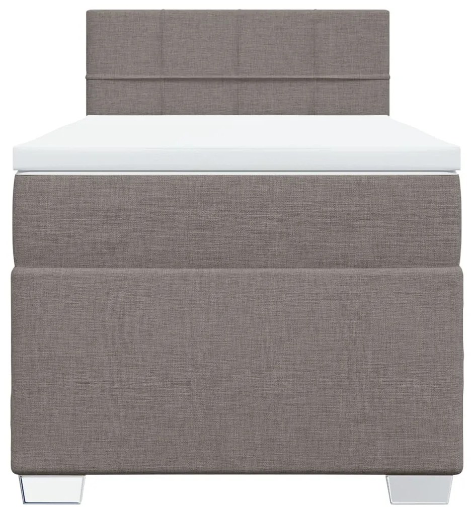 ΚΡΕΒΑΤΙ BOXSPRING ΜΕ ΣΤΡΩΜΑ TAUPE 90X190 ΕΚ.ΥΦΑΣΜΑΤΙΝΟ 3285747