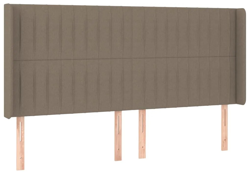 vidaXL Κεφαλάρι με Πτερύγια Taupe 183x16x118/128 εκ. Υφασμάτινο