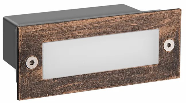 Φωτιστικό Χωνευτό Απόχρωσης Σκουριάς 110x44mm LED STEP LUMINAIRE R 2W 6000K 100Lm 230V IP54 RA80 ACA PAS260RP