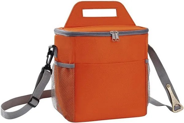 Τσάντα Φαγητού Ισοθερμική 9lt Oxford Orange Amber 23x16x24εκ. AM3007-5