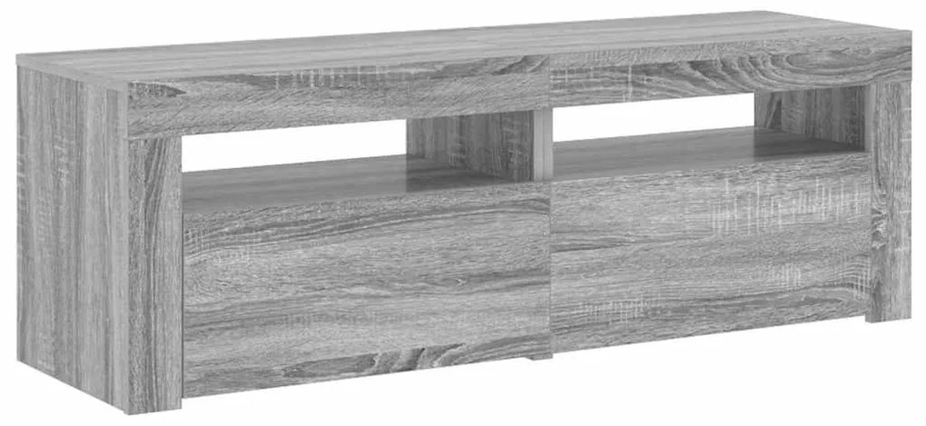 vidaXL Έπιπλο Τηλεόρασης με LED Γκρι Sonoma 120x35x40 εκ.