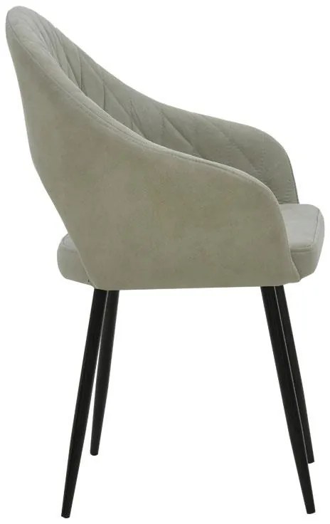 Καρέκλα - Πολυθρόνα Macie ύφασμα antique γκρι-μαύρο 58x50x85εκ 58x50x85 εκ.