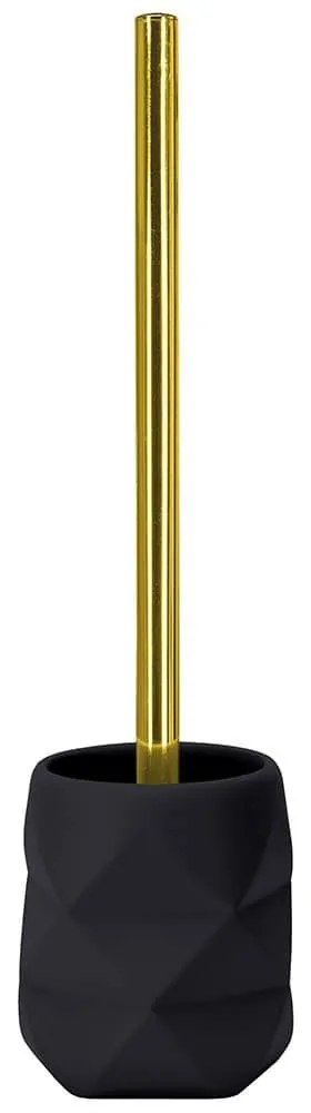 Βουρτσάκι Μπάνιου WC Golden Crackle 8431 Black Kleine Wolke Polyresin