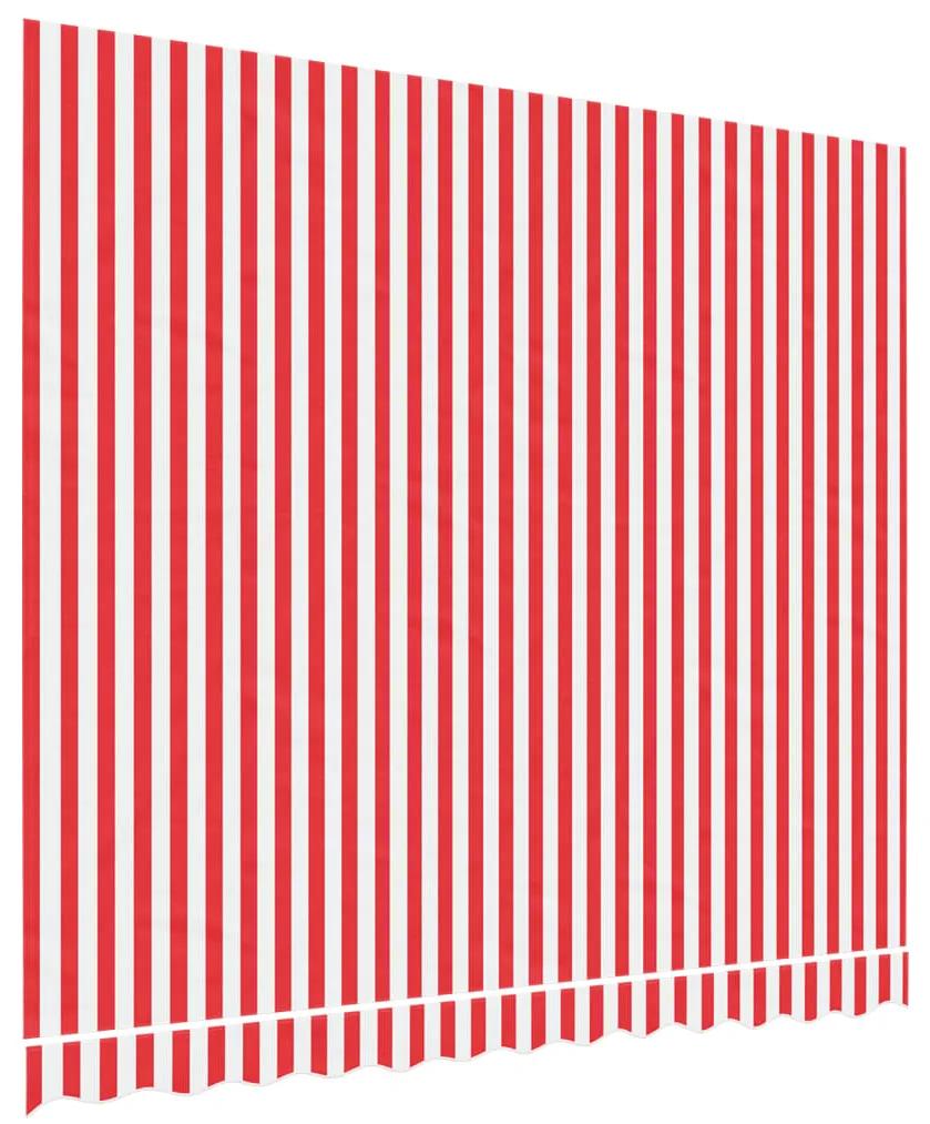 vidaXL Τεντόπανο Ανταλλακτικό Ριγέ Κόκκινο / Λευκό 3 x 2,5 μ.