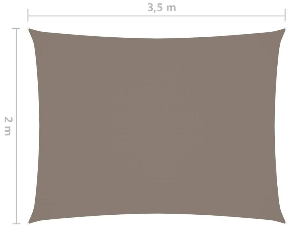 Πανί Σκίασης Ορθογώνιο Taupe 2 x 3,5 μ. από Ύφασμα Oxford - Μπεζ-Γκρι