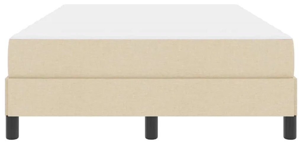 vidaXL Κρεβάτι με ελατήρια με στρώμα Κρεμ 120 x 200 cm ύφασμα